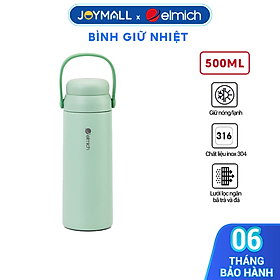 Bình Giữ Nhiệt Inox 316 Elmich EL8330 500ml, Hàng Chính Hãng, Có Lưới Lọc Trà, Cấu Tạo 2 Nắp-JoyMall