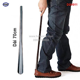 Đón gót giày dài 70cm gỗ Chiu Liu nguyên khối sơn mài VIP - DGH911 - Đón giày mọi tư thế cho Nam & Nữ