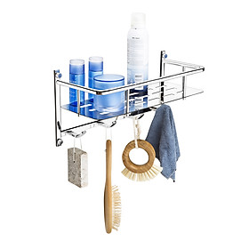 Kệ inox tấm dài đơn có móc inox 304 TOVASHU MTD1