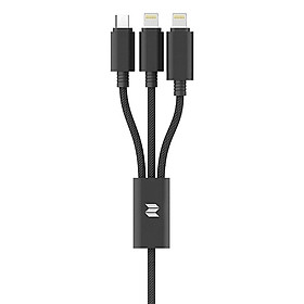 Mua Cáp Rock Space Dây Dù 3 Cổng Lightning / Lightning / Micro USB Version A RCB0436 - Hàng Chính Hãng