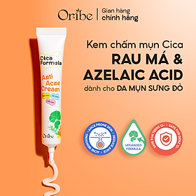 Kem chấm mụn rau má Oribe Cica Formula giảm mụn mờ thâm ngăn ngừa sẹo mụn 20g