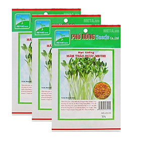 Hạt giống mầm thảo dược Methi 3 gói 20gram
