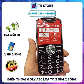 Mua Điện Thoại Người Già GOLY A30 - 2 Sim 2 Sóng - Phím To  Loa Khủng  Cỡ Chữ Lớn - Bảo Hành 12 Tháng