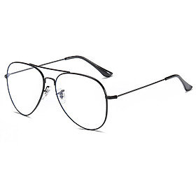 Kính mắt thời trang đi đường kim loại đen - Có thể thay mắt cận