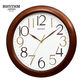 Đồng hồ treo tường Nhật Bản Rhythm CMG138NR06 – KT 31.0 x 5.0cm. Vỏ gỗ. Dùng PIN.