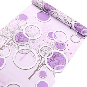 Cuộn 10m giấy dán tường 3D decal họa tiết khổ 45cm keo sẵn, không thấm nước