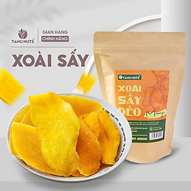 Xoài sấy dẻo TANU NUTS túi 400g, trái cây sấy tốt cho người ăn kiêng giảm cân.