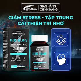 Viên uống bổ não, tăng cường trí nhớ Powergra Neuro Balance - Hộp 60 viên