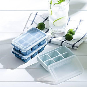 Mua Khuôn làm đá viên có nắp đậy COMBO 3 Khay làm đá mini trữ tủ lạnh tiện ích khay đá màu sắc tinh tế đồ gia dụng đẹp