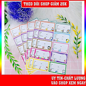 Combo 50 nhãn vở nhãn tập sách giá rẻ loại đẹp