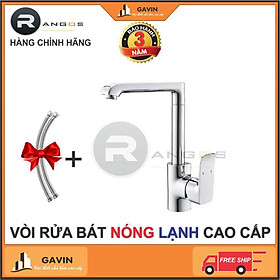 Vòi chậu rửa bát vòi rửa bát nóng lạnh hàng cao cấp Rangos-521