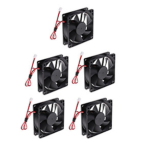 5Pcs 8025 Mini Cooling Fan 12V Replaces Cooler oil bearing For Computer CPU