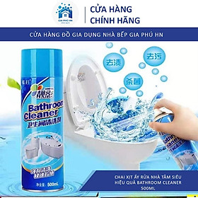 Chai Xịt Tẩy Rửa Nhà Tắm Đa Năng Bọt Bathroom Cleaner 500ML, Tẩy Siêu Sạch, An Toàn Không Độc Hại