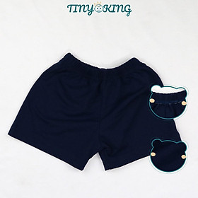 Quần short đùi cho bé trai, bé gái TINY KING màu trơn cotton thoải mái mát mẻ (QN02)