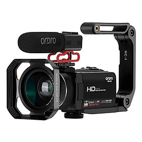 Máy quay máy ảnh kỹ thuật số ORDRO Hồng ngoại Tầm nhìn ban đêm 1080p Full HD Filmadora Filmadora cho Video YouTuber Vlogging Màu sắc: Đen