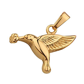Stainless Steel Hummingbird Pendant Urn Cremation Jewelry For  Gold