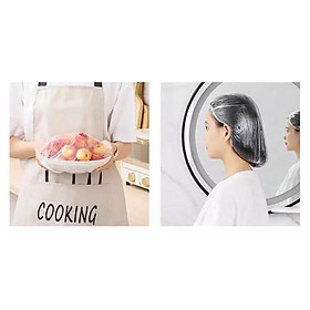 Mua (Giá sale) Túi 100 mũ bọc thực phẩm  mũ đội đầu