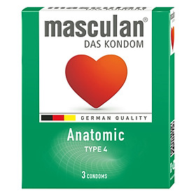 Bao Cao Su Masculan Das Kondom Anatomic (3 Cái/ Hộp)