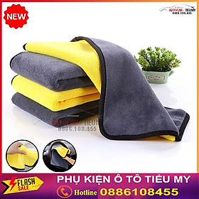 Khăn Lau Xe Đa Năng 2 Lớp Chuyên Lau Ô Tô Xe Hơi Lau Bếp Lau Kính Lay Tay Hàng Dày Siêu Mềm Mịn Thấm Hút Không Xổ Lông