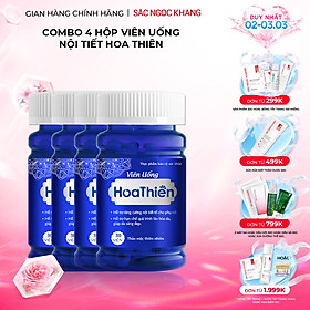 Combo 4 Viên uống Hoa Thiên hộp 30 viên hỗ trợ cân bằng nội tiết tố, cải thiện sinh lý