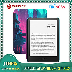 Combo Máy đọc sách Kindle Paperwhite 6 12th Kids 16Gb kèm Cover Amazon, Không quảng cáo - Hàng chính hãng