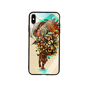 Ốp Lưng Kính Cường Lực cho điện thoại Iphone Xs Max - Tiger 05