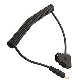 Coiled D-Tap Male to DC 5.5x2.5mm Cable for DSLR Power V-Mount Anton Battery