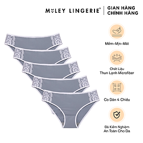 Combo 5 Quần Lót Viền Ren Sườn Miley Lingerie Xám - FMM1105