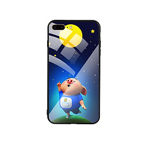 Ốp Lưng Kính Cường Lực cho điện thoại Iphone 7 Plus / 8 Plus - Pig Cute 07