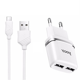 Mua Bộ cáp và cốc sạc Hoco C12 2.4A - cổng microUSB (trắng) - Hàng Chính Hãng