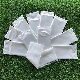 Mua  HCM  Bịch 100 Khăn Lạnh Vải Chấm Bi Cao Cấp Mùi Hương Nhẹ  Thấm Hút Tốt Không In - Egreen Dùng 1 Lần