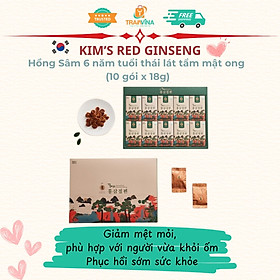 Hồng Sâm Kim's Red Ginseng 6 năm tuổi thái lát tẩm mật ong (10 gói x 18g)