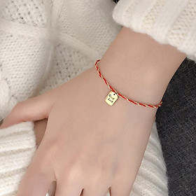 Lắc tay dây đỏ may mắn good luck titan ko đen tt 3126