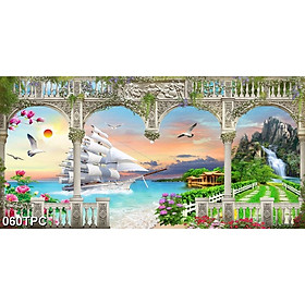 Tranh Dán Tường 3D Phào Chỉ - Có Sẵn Keo - TPC060