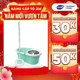 Bộ Lau Nhà MyJae Sợi Microfiber Xoay 360 Độ Thông Minh, Lau Sạch Nhanh Khô 134cm