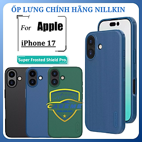 Ốp lưng dành cho iPhone 17 Nillkin Super Frosted Shield Pro Matte dạng sần - Hàng chính hãng - Đen