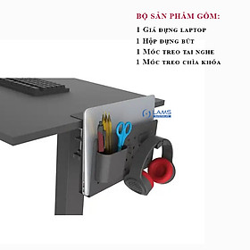 Kệ để đồ bàn làm việc, kệ bàn học dạng treo, giá để bàn dạng kẹp cho mặt bàn dày đến 5cm