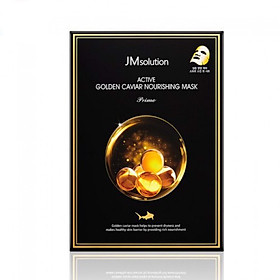 Hộp 10 miếng Mặt Nạ Cấp Ẩm, Ngăn Ngừa Thâm, Nám JM Solution Active Golden Caviar Nourishing Mask 10x 30ml