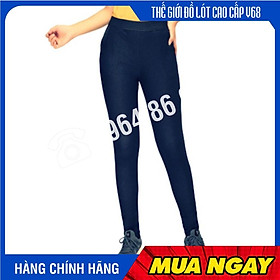 Quần legging nữ giả bò dáng dài 4 túi Vicci