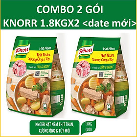 COMBO 2 gói hạt nêm Knorr Thịt thăn (xương ống&tủy) 1800gX2
