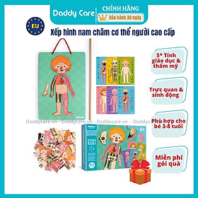 Đồ Chơi Ghép Hình Nam Châm tìm hiểu cơ thể Mideer Human Body Magnetic Puzzle, Đồ chơi cho bé 4,5,6,7 Tuổi