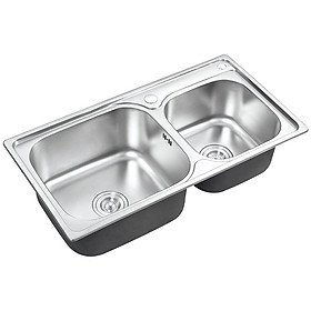 Mua Chậu rửa chén Inox 2 hộc Eurolife EL-C5 (Trắng bạc)