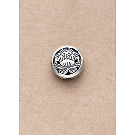 Combo 2 cái charm bạc hình tròn hoa sen xỏ ngang - Ngọc Quý Gemstones