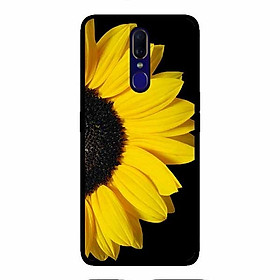 Ốp lưng in cho Oppo F11 Hoa Hướng Dương Nền Đen