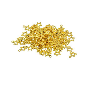 100 Pieces Hollow  Christmas Party Charms  Gold