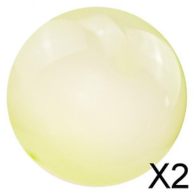 2xInflatable Bubble Ball Super Stretch Bubbles Balloon Outdoor Party Yellow S