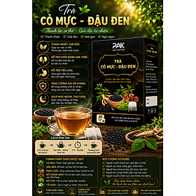 Trà cỏ mực đậu đen hộp 30 gói 3g - Tráng dương bổ thận