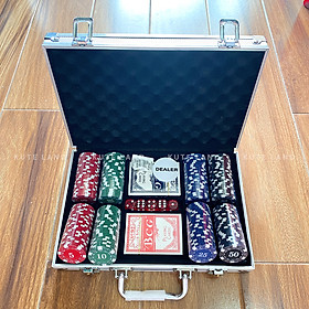 Vali Phỉnh Chip Poker Có Số 200 Chip 5,10,25,50 Loại Tiêu Chuẩn Las Vegas Hộp Nhôm Aluminium 