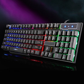 Mua Bàn Phím Giả Cơ Chuyên Game DK50 LED 7 Màu -Chống nước - Đen