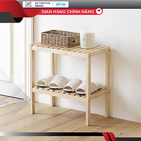 KỆ ĐỰNG GIÀY GỖ 2 TẦNG HÀN QUỐC MÀU GỖ TỰ NHIÊN - BENCH 2F NATURAL SIZE 500